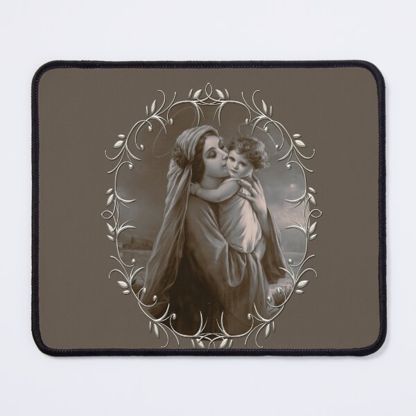 Item preview, Vintage Madonna and Child with Silver Frame designed and sold by homemadecreate.