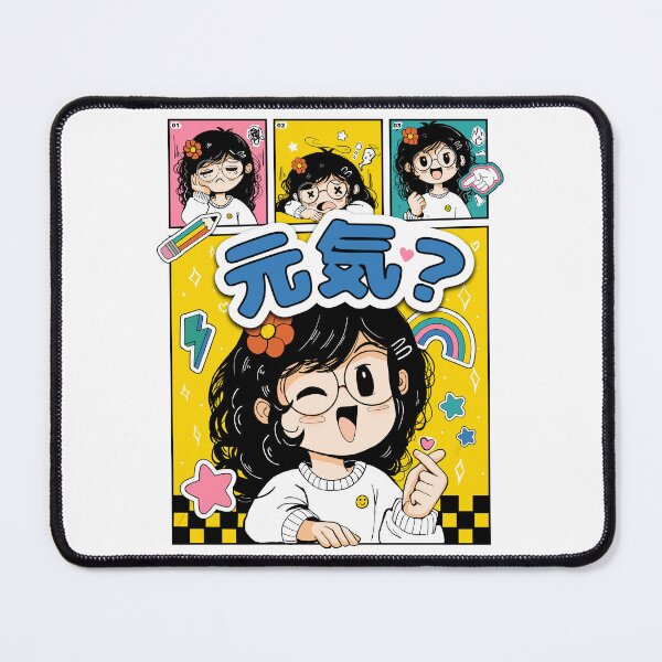 Item preview, Genki? – Kawaii Manga Girl & Colorful Expressions designed and sold by SD-Din.