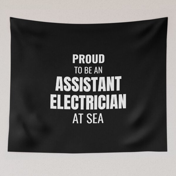 Item preview, Proud to be an Assistant Electrician at Sea (White) designed and sold by ShipCrewNation.