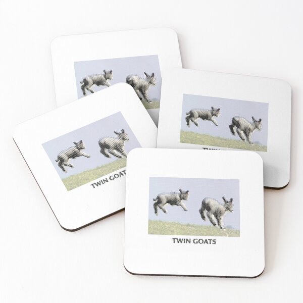 Item preview, Retro Halftone Twin Goats Artwork designed and sold by DOVE Creative Studios.