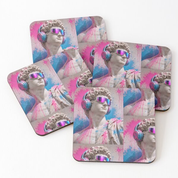 Item preview, Synthwave David Modern Cyberpunk Renaissance Art designed and sold by Ink-verse-.