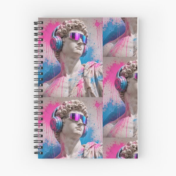 Item preview, Synthwave David Modern Cyberpunk Renaissance Art designed and sold by Ink-verse-.