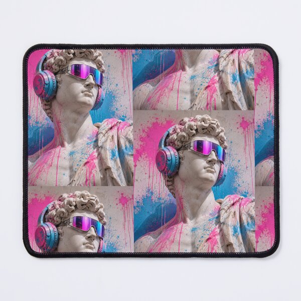 Item preview, Synthwave David Modern Cyberpunk Renaissance Art designed and sold by Ink-verse-.