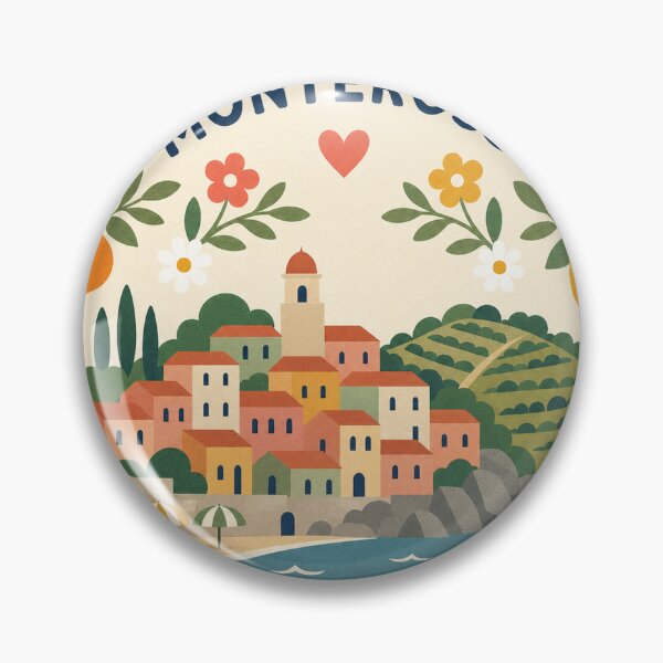 Item preview, Monterosso Italy Travel Souvenir Modern Folk Art designed and sold by VisualArtsOasis.