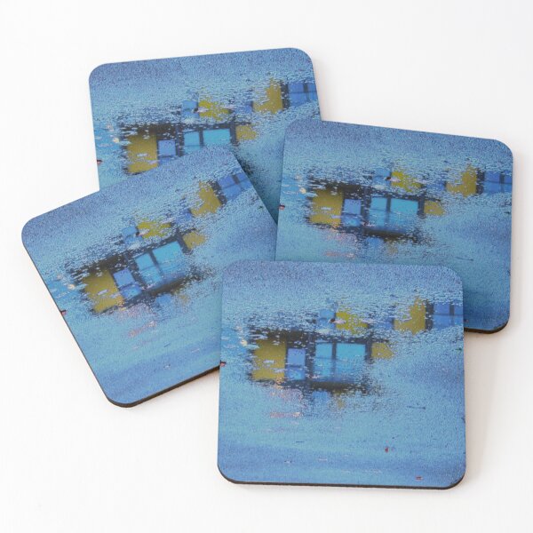 Item preview, Impressionistic Colored Building Reflection on Blue Water designed and sold by Cyal02.