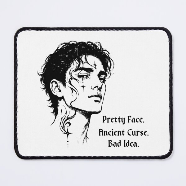 Item preview, Pretty Face Ancient Curse Bad Idea – Dark Romantasy Gothic Humor designed and sold by witchlingart.