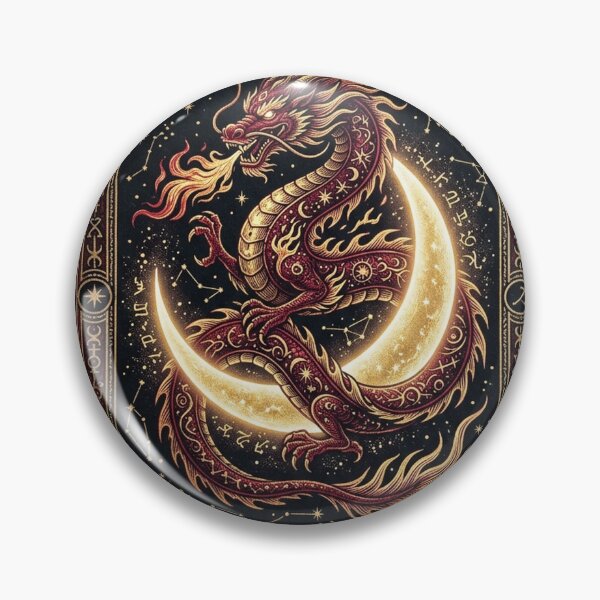 Item preview, The Celestial Dragon Gold Leaf Vintage Tarot Card Art designed and sold by RetroVibe Supply.