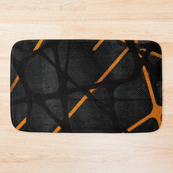 Item preview, Black Orange Grunge Geometric Pattern designed and sold by Evan-Tees.