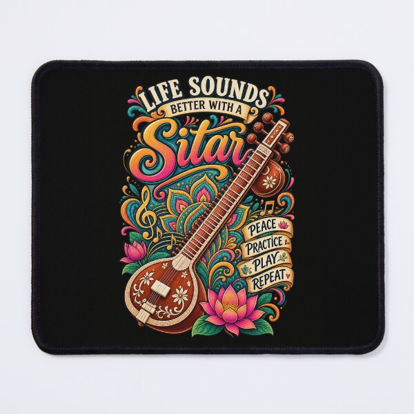 Item preview, Sitar Player Classical Music String Instrument designed and sold by MagicSD Designs.