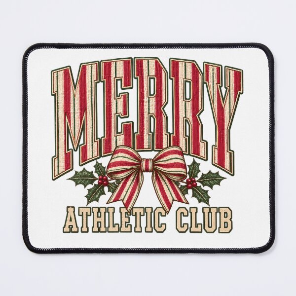 Item preview, Merry Athletic Club Christmas | Vintage Preppy Seersucker Holiday Design designed and sold by ARTwy.