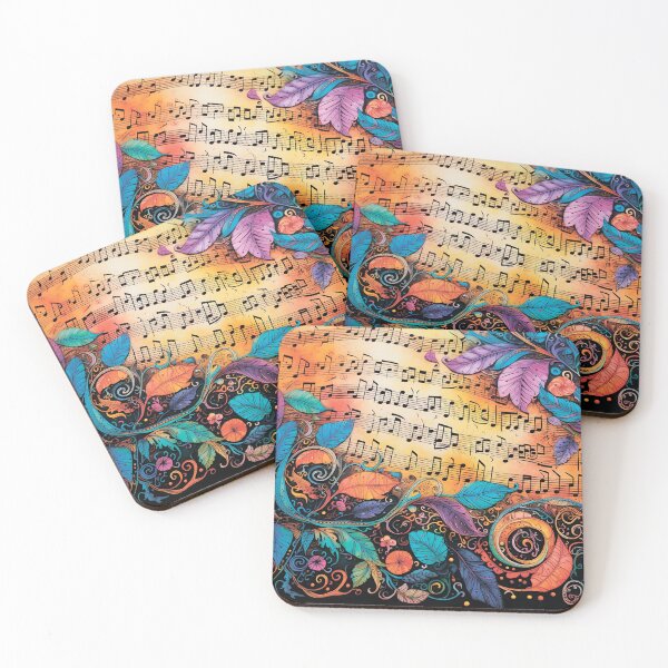 Item preview, Musical pattern. Musical notes and flowers. designed and sold by MagelliShop.