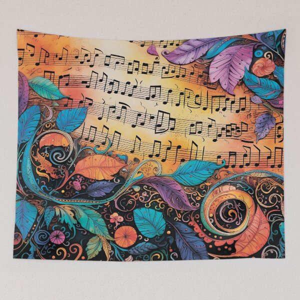 Item preview, Musical pattern. Musical notes and flowers. designed and sold by MagelliShop.
