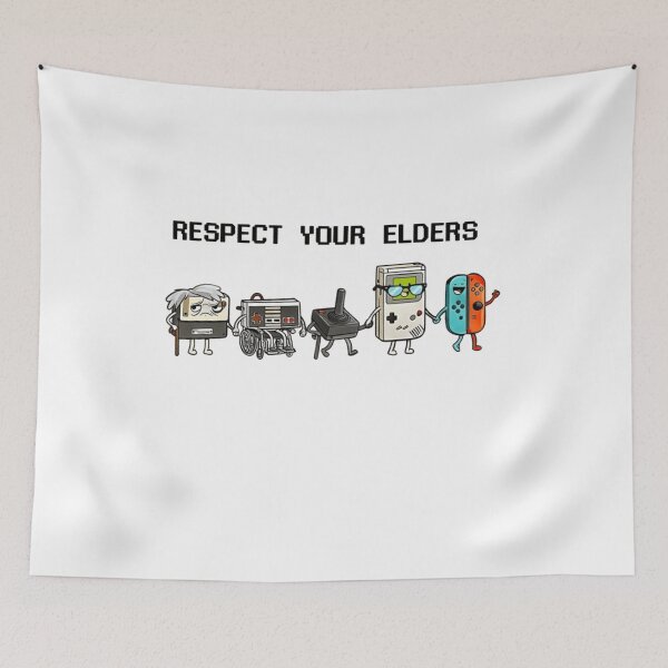 Item preview, Respect Your Elders Funny Retro Gaming designed and sold by roartusa.