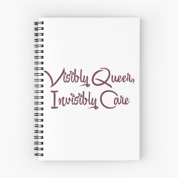 Item preview, Visibly Queer Invisibly Care Elegant Script Typography designed and sold by EchoPrint Co..