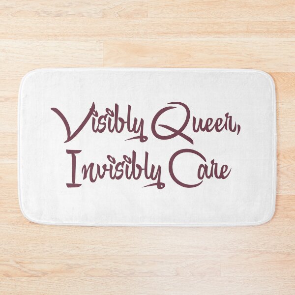 Item preview, Visibly Queer Invisibly Care Elegant Script Typography designed and sold by EchoPrint Co..