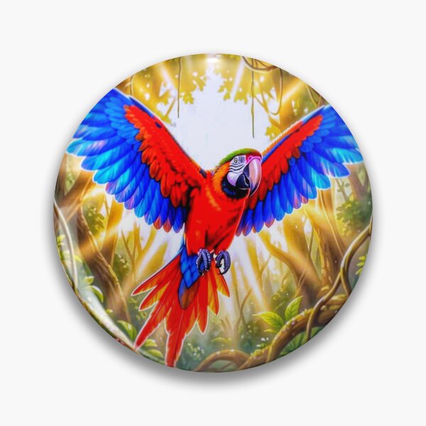 Item preview, Vivid Macaw Digital Art Print — Jungle Style designed and sold by The Empire Of Digital Art..