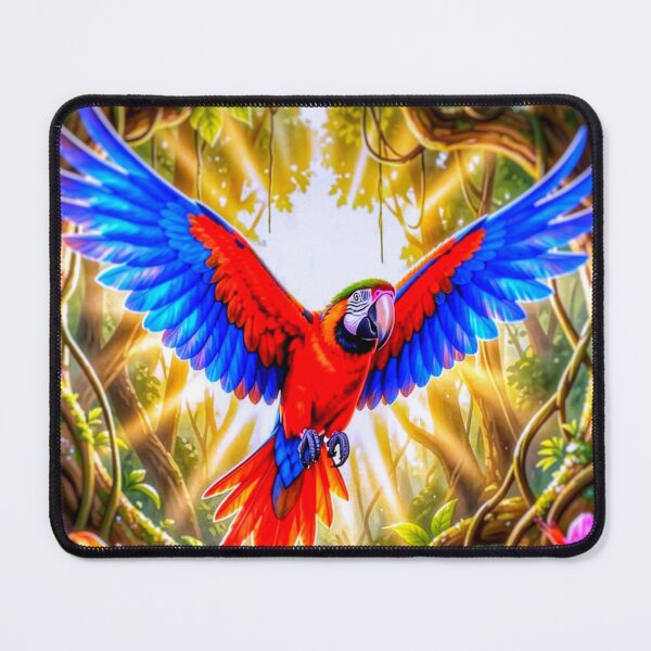 Item preview, Vivid Macaw Digital Art Print — Jungle Style designed and sold by The Empire Of Digital Art..