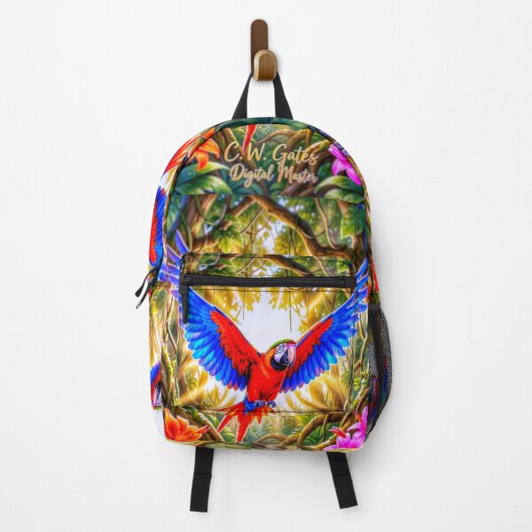 Item preview, Vivid Macaw Digital Art Print — Jungle Style designed and sold by The Empire Of Digital Art..