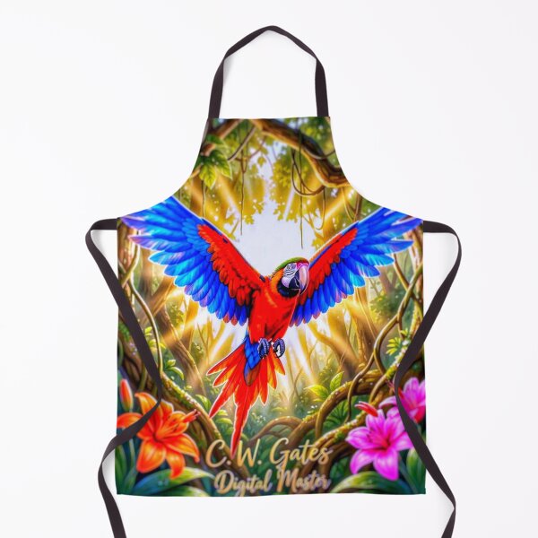 Item preview, Vivid Macaw Digital Art Print — Jungle Style designed and sold by The Empire Of Digital Art..