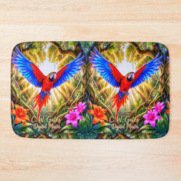 Item preview, Vivid Macaw Digital Art Print — Jungle Style designed and sold by The Empire Of Digital Art..