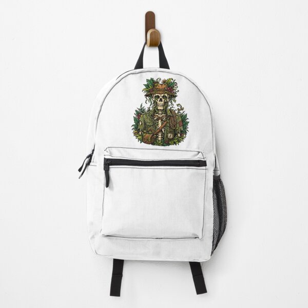 Artikelvorschau, Jungle Skeleton Explorer | Tropical Forest Adventurer | Botanical Skull entworfen und verkauft von MrDev.