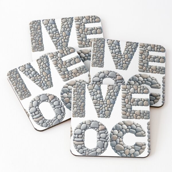 Item preview, COBBLESTONES LETTERS SPELL RIVER ROCK designed and sold by ART-TYPE.