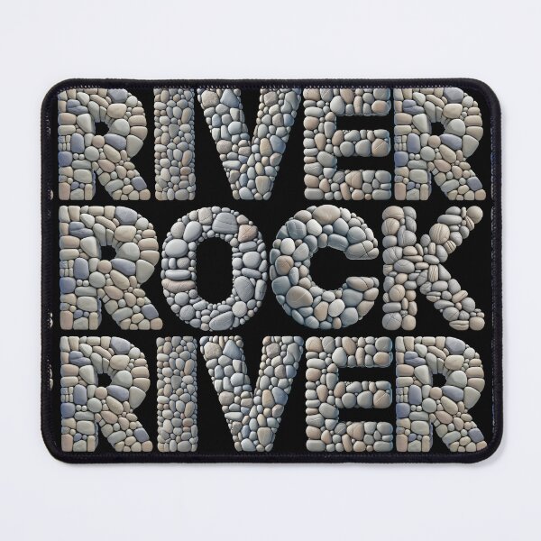 Item preview, COBBLESTONES LETTERS SPELL RIVER ROCK designed and sold by ART-TYPE.