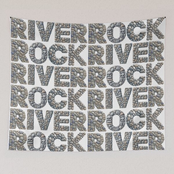 Item preview, COBBLESTONES LETTERS SPELL RIVER ROCK designed and sold by ART-TYPE.