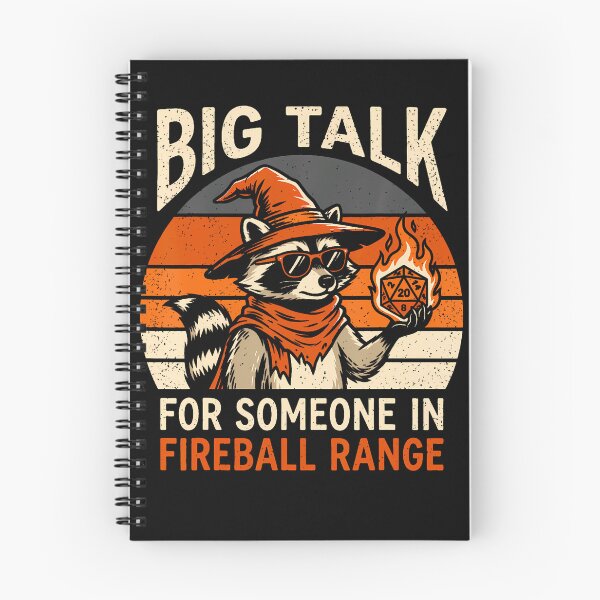 Item preview, Big Talk For Someone In Fireball Range Raccoon Wizard Humor designed and sold by Fereskabilon.