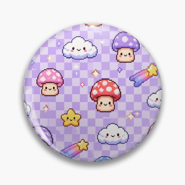 Item preview, Aesthetic Pastel Kawaii Mushroom Pattern designed and sold by Ink-verse-.
