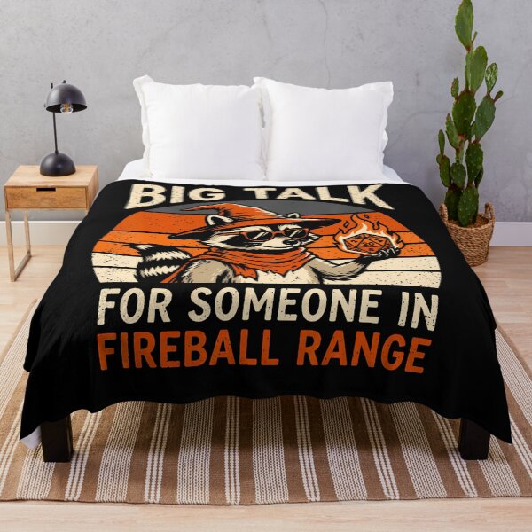 Item preview, Big Talk For Someone In Fireball Range Raccoon Wizard Humor designed and sold by Fereskabilon.