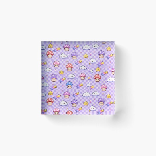Item preview, Aesthetic Pastel Kawaii Mushroom Pattern designed and sold by Ink-verse-.