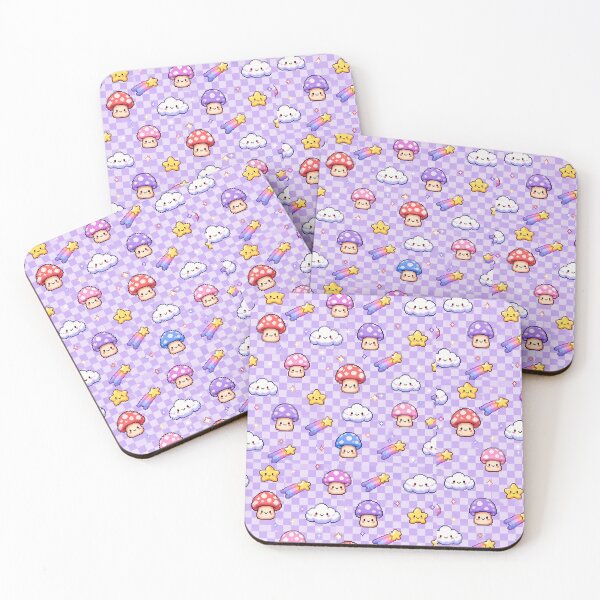 Item preview, Aesthetic Pastel Kawaii Mushroom Pattern designed and sold by Ink-verse-.