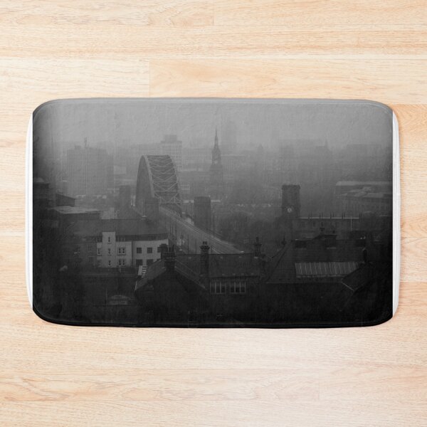 Item preview, Fog Over Newcastle Upon Tyne, Black and White Photo designed and sold by Ryan  Ten.