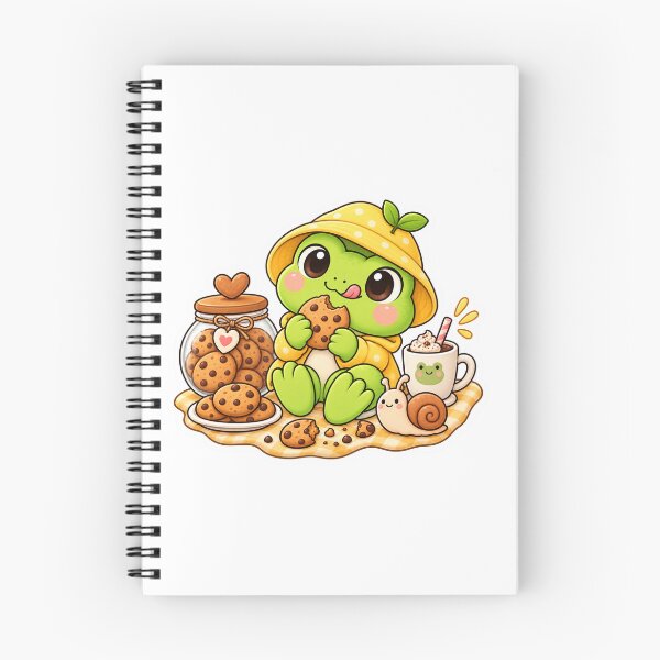 Item preview, Cute Frog Enjoying Cookies and Hot Chocolate designed and sold by CHERRY--SHOP.