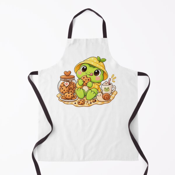 Item preview, Cute Frog Enjoying Cookies and Hot Chocolate designed and sold by CHERRY--SHOP.