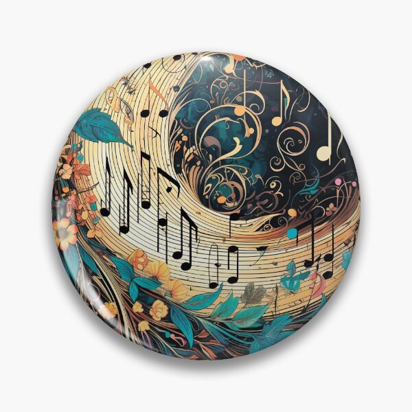 Item preview, Musical pattern. Musical notes and flowers. designed and sold by MagelliShop.