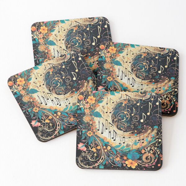 Item preview, Musical pattern. Musical notes and flowers. designed and sold by MagelliShop.