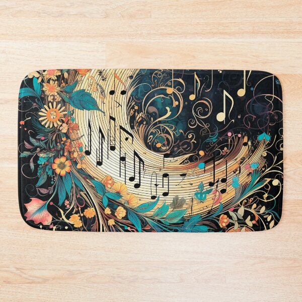 Item preview, Musical pattern. Musical notes and flowers. designed and sold by MagelliShop.
