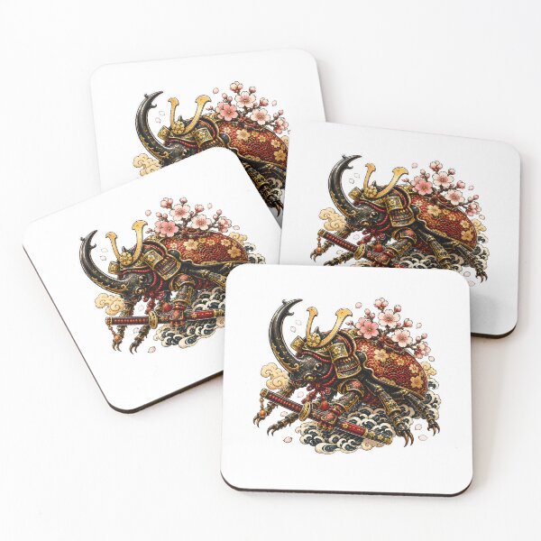 Item preview, Samurai Rhinoceros Beetle | Japanese Warrior Scarab | Cherry Blossom Armor designed and sold by MrDev.