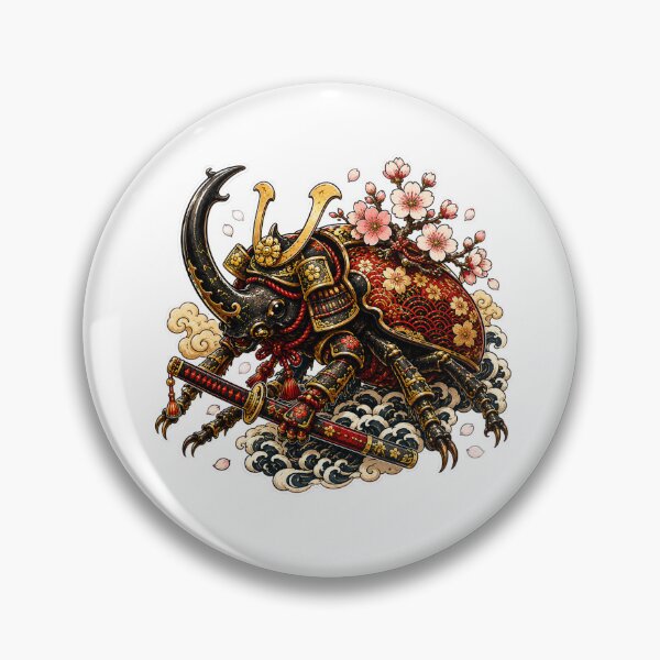 Item preview, Samurai Rhinoceros Beetle | Japanese Warrior Scarab | Cherry Blossom Armor designed and sold by MrDev.