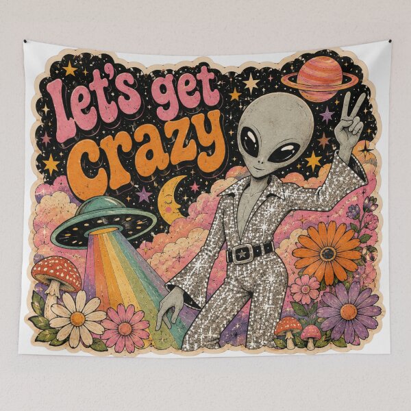 Item preview, Retro Disco Alien Cosmic Sticker designed and sold by Manifestor92.