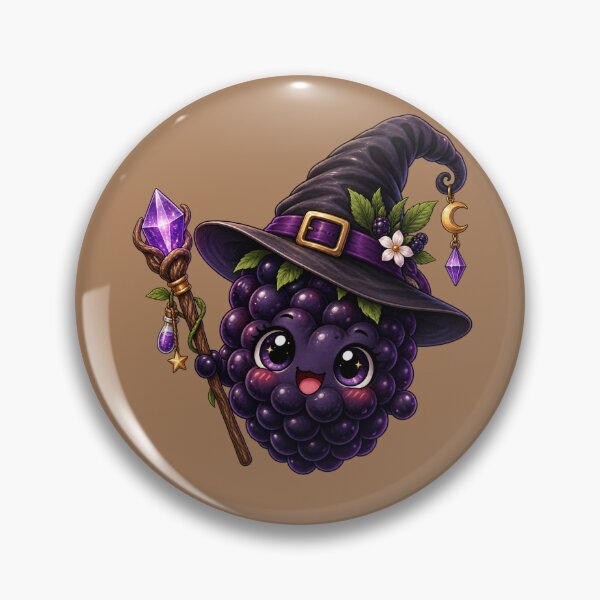 Item preview, Sweet blackberry witch with magic wand designed and sold by KayalieCraft.