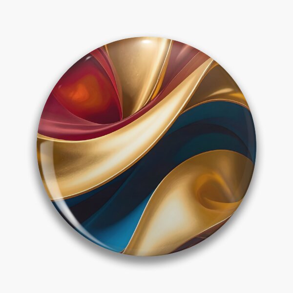 Item preview, Abstract Flowing Gold Red Blue Wave Artwork designed and sold by BetweenForms.