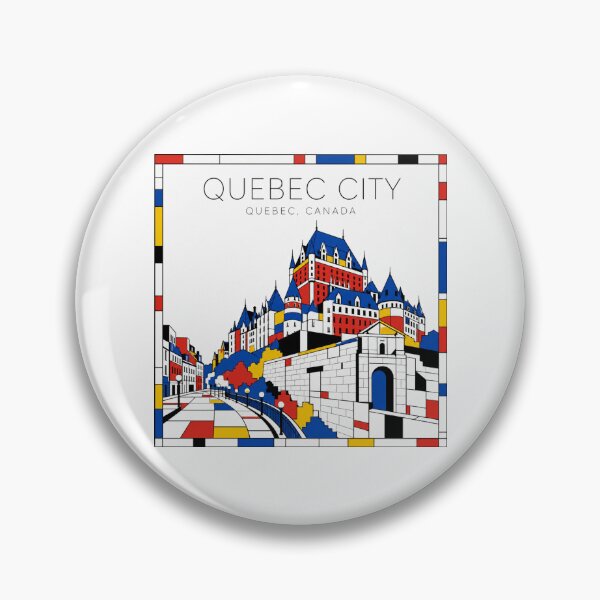 Item preview, Quebec City Mondrian style poster 3D designed and sold by CMYKStudio.