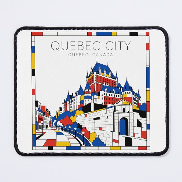 Item preview, Quebec City Mondrian style poster 3D designed and sold by CMYKStudio.