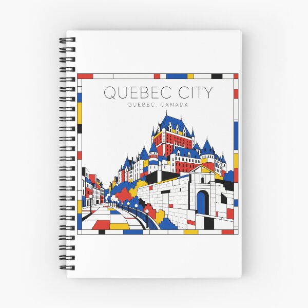 Item preview, Quebec City Mondrian style poster 3D designed and sold by CMYKStudio.