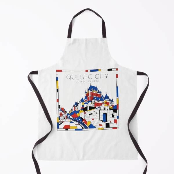 Item preview, Quebec City Mondrian style poster 3D designed and sold by CMYKStudio.