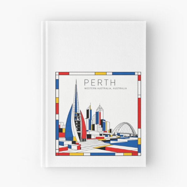 Item preview, Perth Mondrian style poster 3D designed and sold by CMYKStudio.
