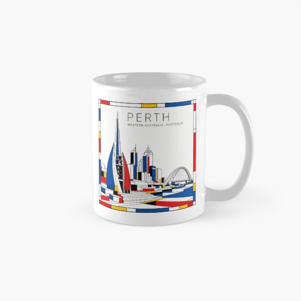 Item preview, Perth Mondrian style poster 3D designed and sold by CMYKStudio.
